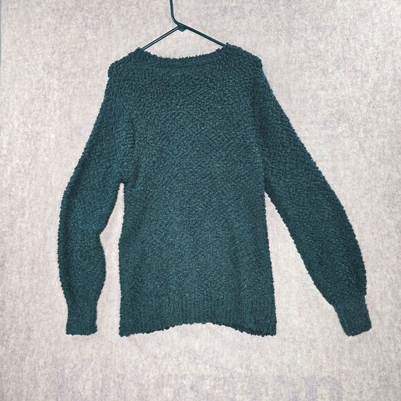 Zenana Medium Green Popcorn Ballon Sweater - Picture 2 of 7